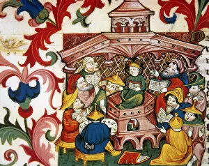Infancy Gallery: Finding in the Temple. Miniature. 15th century. France