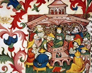Infancy Gallery: Finding in the Temple. Miniature. 15th century. France
