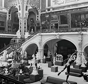 Pari Prints: Fine Art Court (North), 1889 Exposition Universelle, Paris