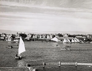 Activities Collection: A fine view of Ashton Marine Lake, at Ansdell, Lytham St. Annes, Lancashire, England. Date: 1950s
