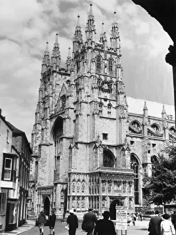 A fine view of Canterbury Cathedral, Kent, England, seen from the Precincts