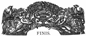 Images Dated 4th August 2017: Finis, decorative print for the end of a book