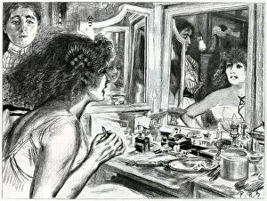 Images Dated 21st October 2019: Finishing Touches - Madame Sarah Bernhardt in Dressing Room