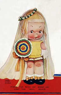 Silly Prints: Finks I ve been an gone an lost the mail again! A little girl in bridal attire