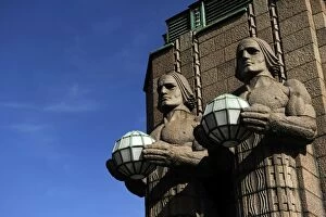 Colossal Collection: Finland. Helsinki. The torchbearer lamps by Emil Wikstrom (1