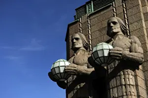 Colossal Prints: Finland. Helsinki. The torchbearer lamps by Emil Wikstrom (1