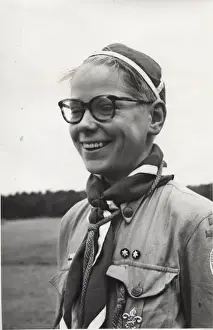 Finnish boy scout at camp