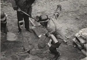 Finland Prints: Finnish boy scout in wartime service, Helsinki, WW2
