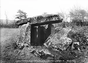 Cromlech Prints: Finvoy Cromlech, Craigs, Ballymoney from West