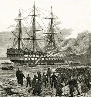 Twenty Prints: Fire Aboard Training Ship Goliath