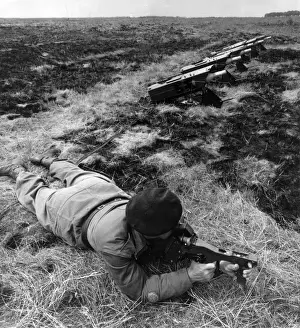 About to fire a battery of Vickers 891 Vigilant anti-tank mi