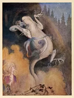Dragons Gallery: A fire-breathing dragon - Florence Mary Anderson