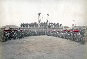 New Images May Prints: Fire brigade display, Japan, circa 1880s. Date: circa 1880s