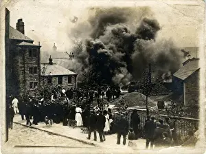 21st Prints: Fire at Central School, Littleborough, Lancashire