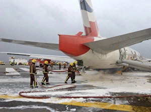 London Fire Brigade Gallery: Fire crews attend the aftermath of a plane crash