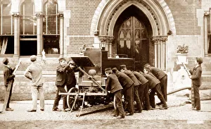 Fire drill, Rusell Hill Schools, Purley, Victorian period