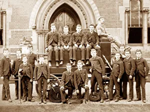 Fire drill, Rusell Hill Schools, Purley, Victorian period