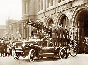 Fire engine, Stockport, early 1900s