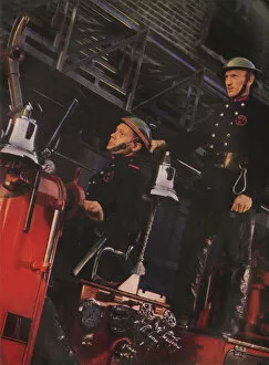 Images Dated 10th August 2020: A Fire Engine with a Turntable Ladder-pump