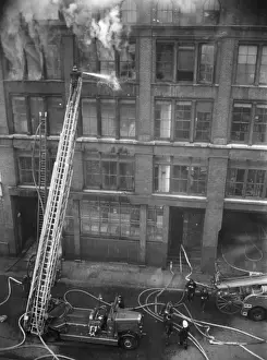 Tabernacle Prints: Fire at GPO Stores, Tabernacle Street, London