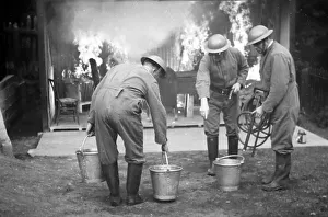 A Fire Party, ARP training exercise during WW2
