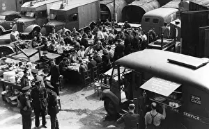 Donated Prints: Fire station staff in meal break, London, WW2