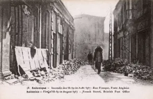 Devastated Prints: Fire of Thessaloniki - French Street and British Post Office