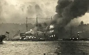 Fire on Training Ship Wellesley, North Shields