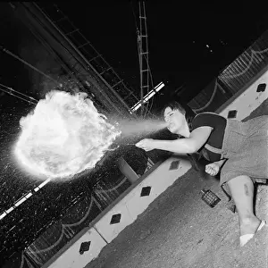 Eater Prints: Fireeater in a circus