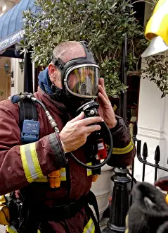2005 Prints: Firefighter wearing breathing apparatus