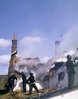 Images Dated 21st November 2016: Firefighters in action, Exminster, Devon