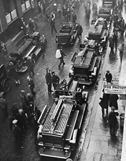 Clerkenwell Prints: Firefighters in action, Great Sutton Street, Clerkenwell