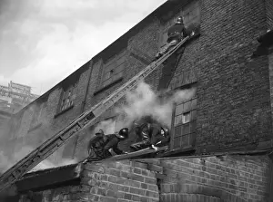 Storey Prints: Firefighters in action, Willow Walk, SE London