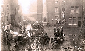 Images Dated 9th November 2011: Firefighters and appliances at headquarters