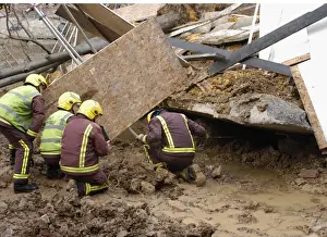 Collapsed Prints: Firefighters attend collapse at building site