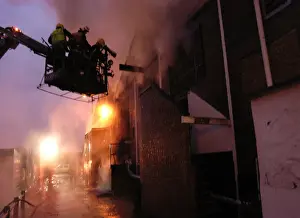 Platforms Prints: Firefighters attending fire at commercial premises