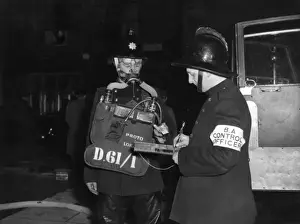 Firefighters in breathing apparatus, Everett Street, SW8