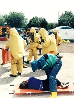 Protective Prints: Firefighters during a chemical incident exercise
