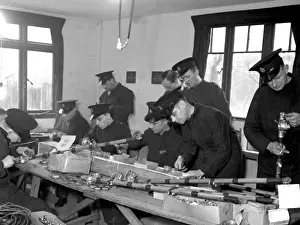 Firefighters doing productive work in lull period, WW2