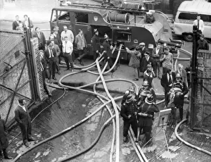 Firefighters at Lyons Maid, Stamford Street, London