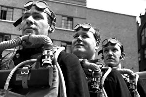 Oxygen Prints: Firefighters (NFS London Region) in breathing apparatus