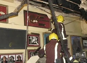Stripe Prints: Firefighters respond to a fire at 7 Old Park Lane, W1