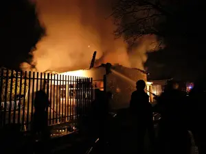 Firefighters respond to a fire at Hatton Road