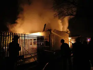 Firefighters respond to a fire at Hatton Road