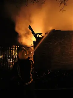 Firefighters respond to a fire at Hatton Road