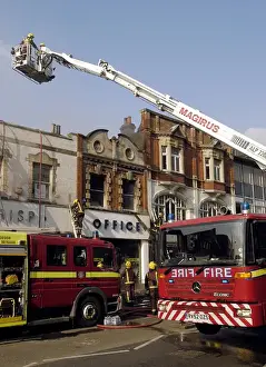 Firefighters at scene of fire in Ealing