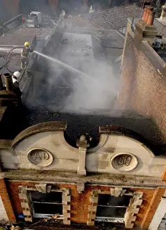 Firefighters at scene of fire in Ealing