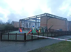 Firefighters at scene of fire at Riverside Drive, Chiswick