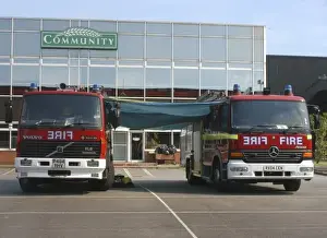 Firefighters at scene of fire at Staples Corner