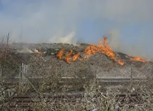 Firefighters at scene of fire at Staples Corner